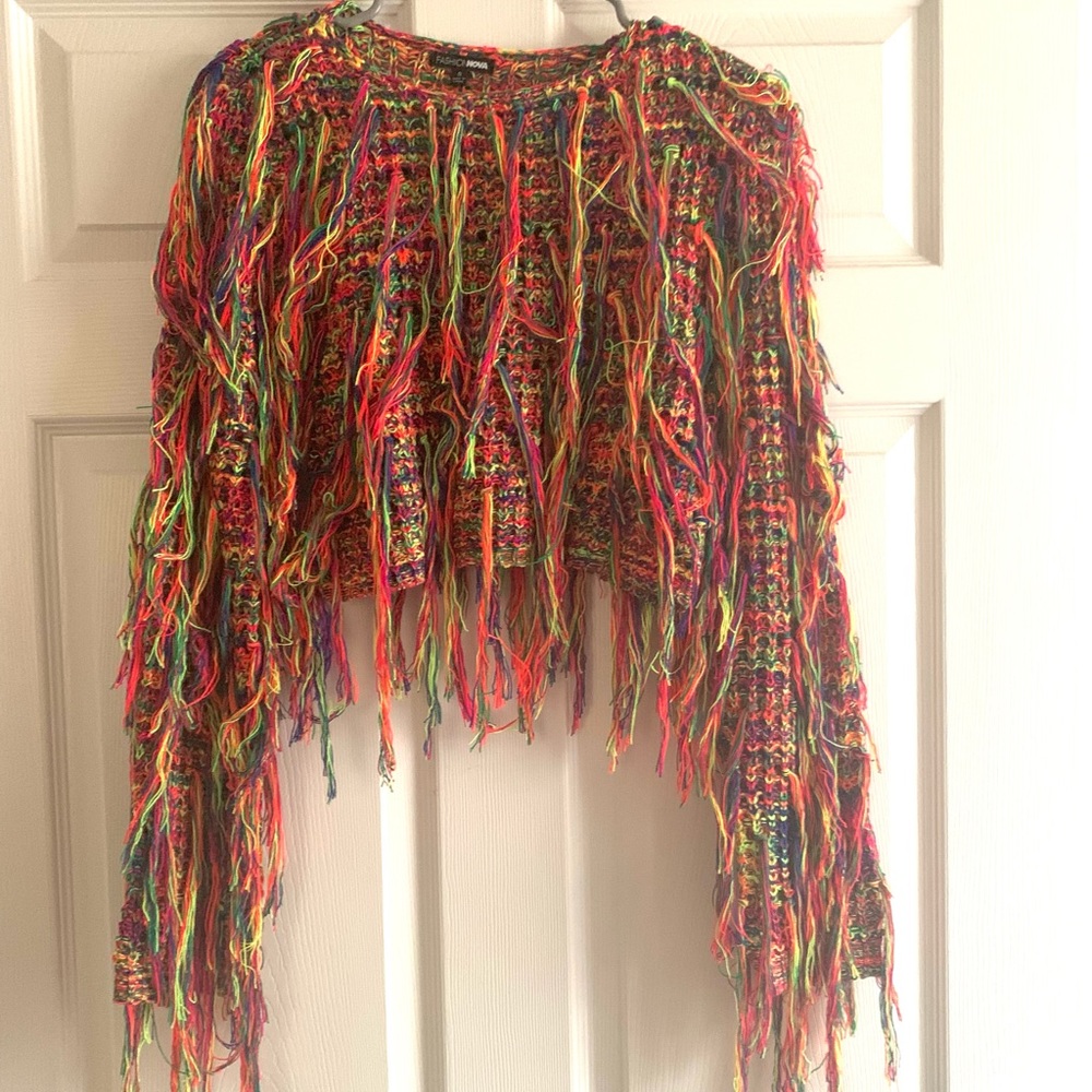 ***SOLD*** FashionNova multi color crop top sweater